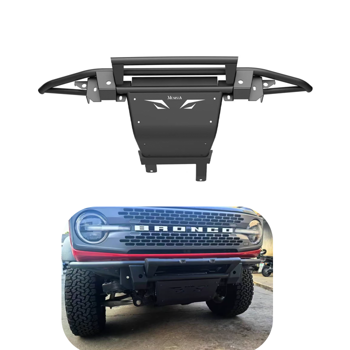 Winch Bumper Mount Plate - 2/4 Front Bumper Skid Plate, for
