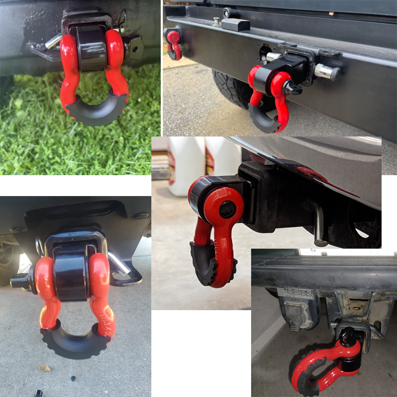D Ring Shackle 3/4 - 2 Inch Shackle Hitch Receiver Towing