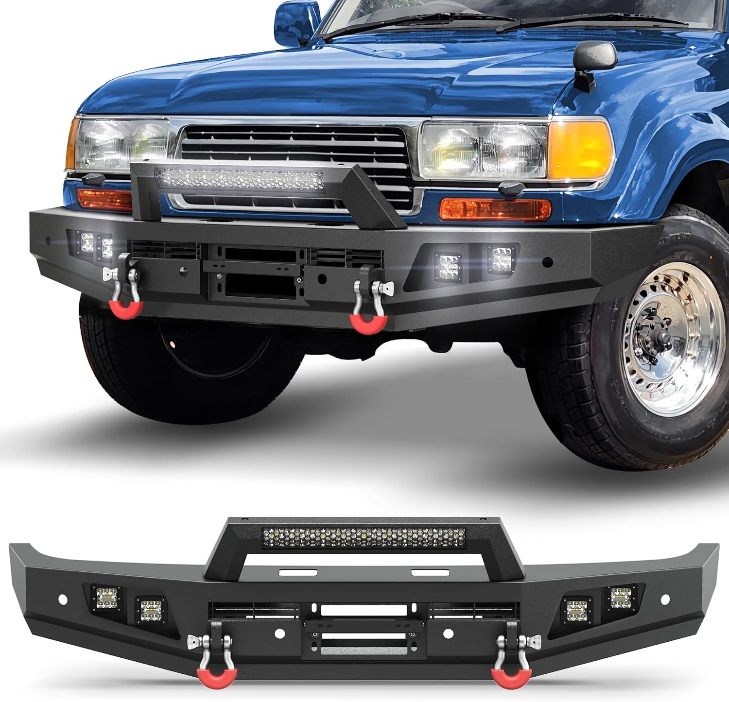 Winch Bumper Mount Plate - Front Bumper Off Road Bullbar for