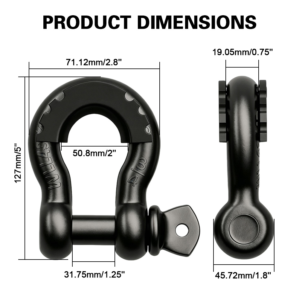 D Ring Shackle 3/4 - 2pcs 3/4 D Ring Shackle 19