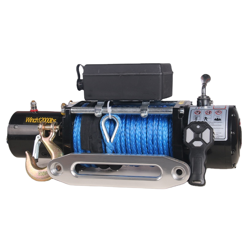 Winch 12000Lb Synthetic Rope - 12V 24v electric winch with wire