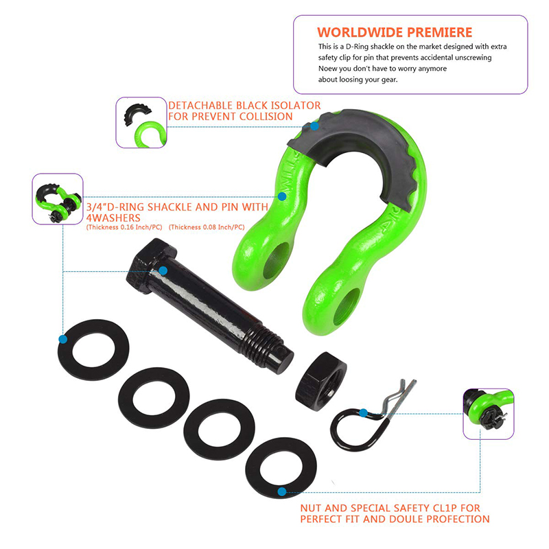 Shackles 3/4 Inch D Ring Shack - D Ring Shackle 3/4 recension och pris