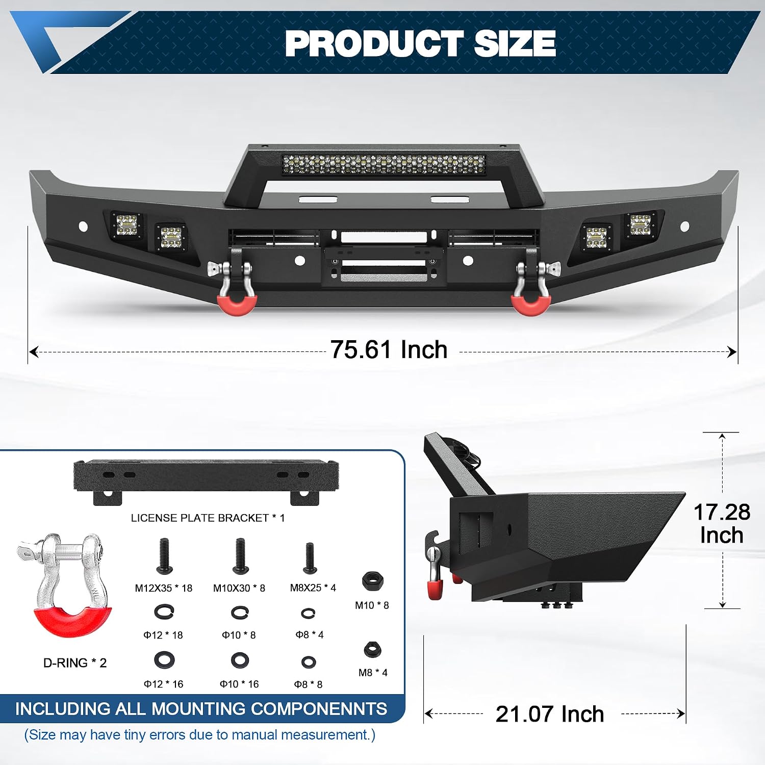 Front Bumper Off Road Bullbar  - Winch Bumper Mount Plate recension och pris