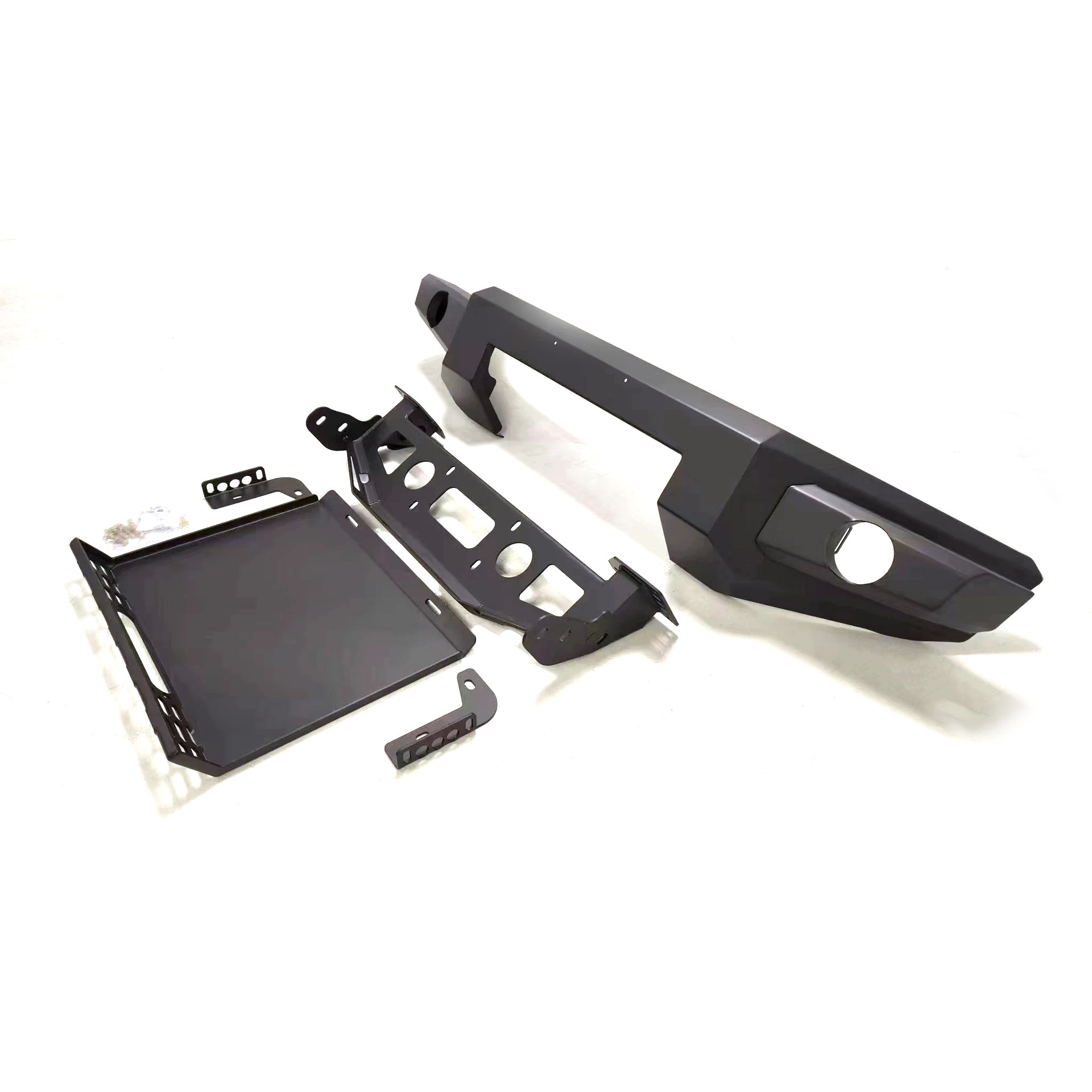 Textured black front bumper wi - Winch Bumper Mount Plate recension och pris