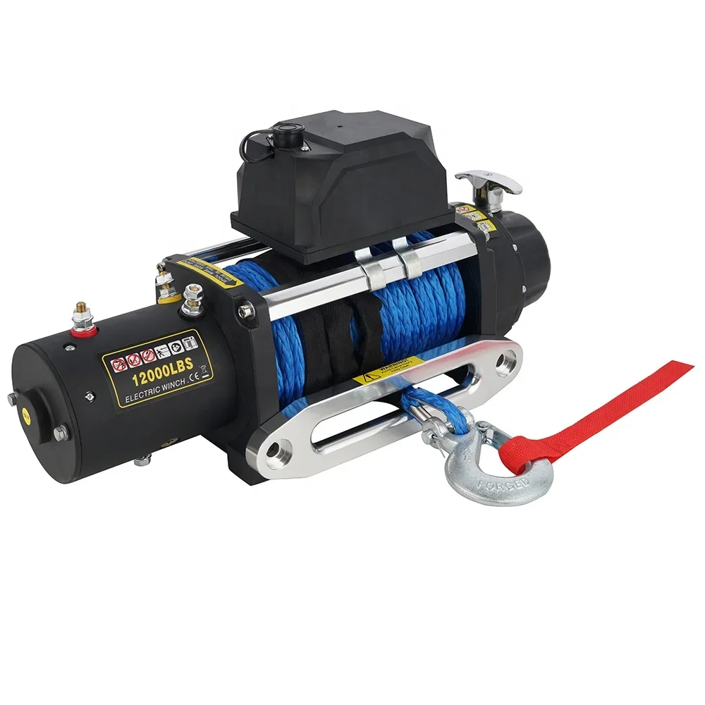 Waterproof IP 67 12000lb 12V 4 - Winch 12000Lb Synthetic Rope recension och pris